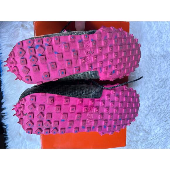 Nike Waffle Racer Shoes Womens Size 11.5 Off-White OW Fuchsia CD8180-001 *READ - Picture 12 of 14